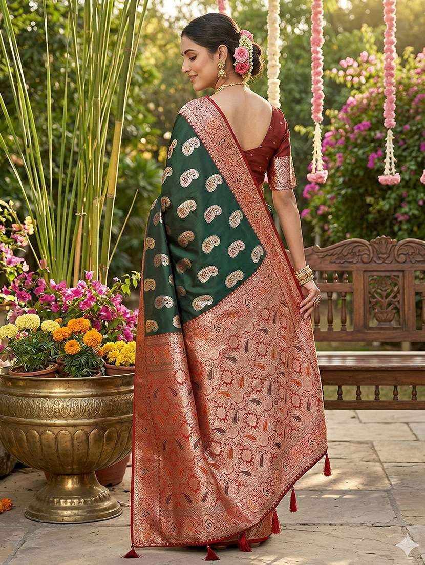 women self design banarasi saree with blouse - 22408158 -  Standard Image - 2