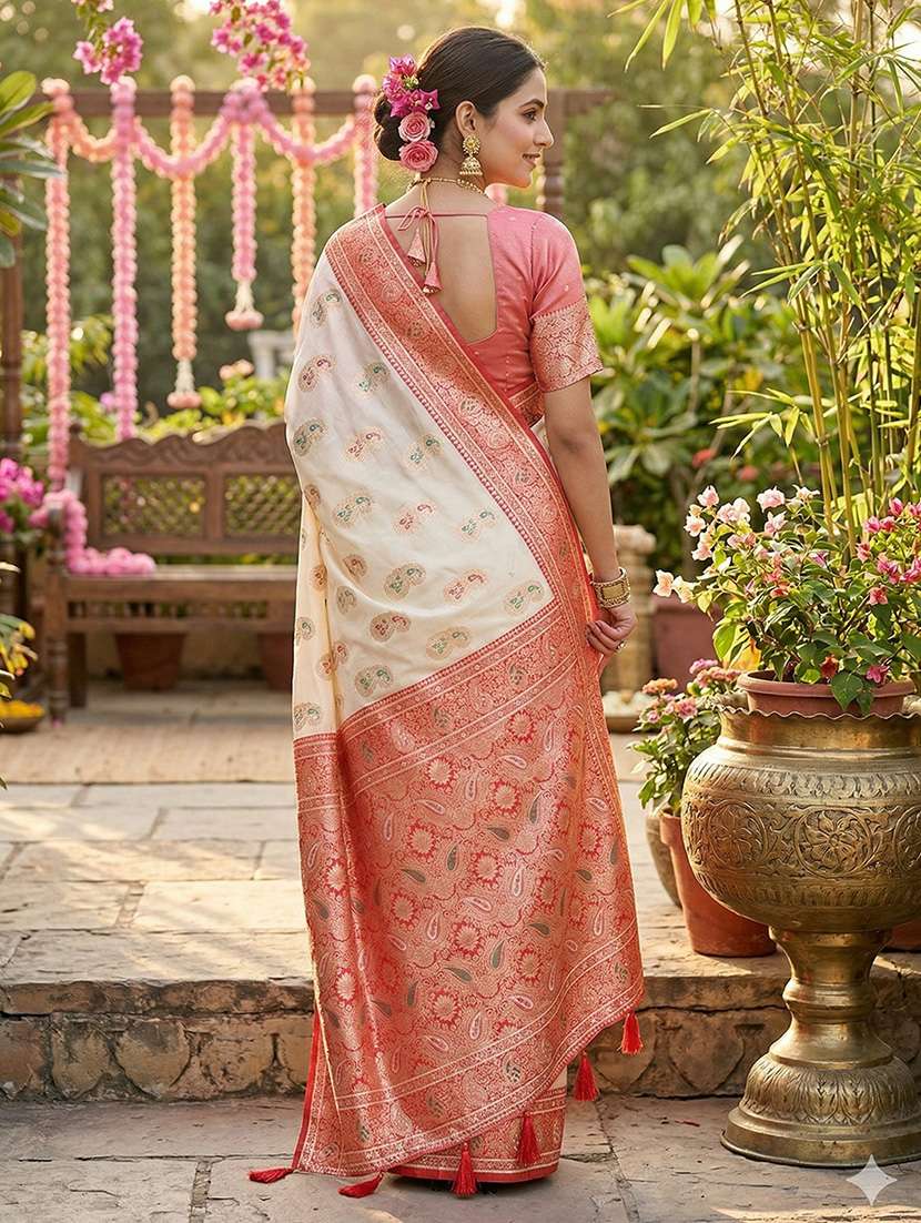 women self design banarasi saree with blouse - 22408160 -  Standard Image - 2