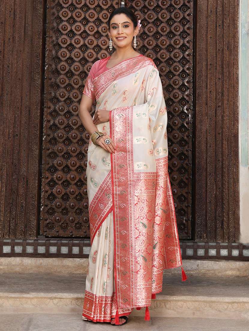 women self design banarasi saree with blouse - 22408170 -  Standard Image - 2