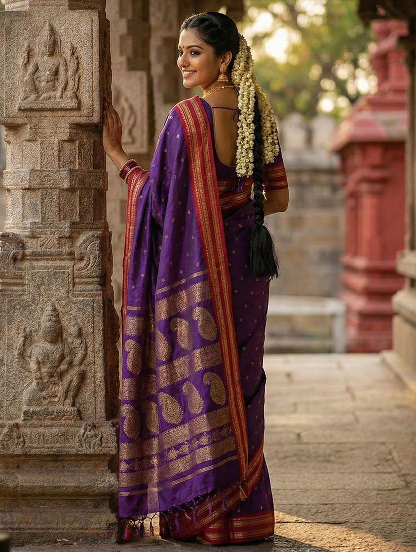 women self design bordered saree with blouse - 22408176 -  Standard Image - 2