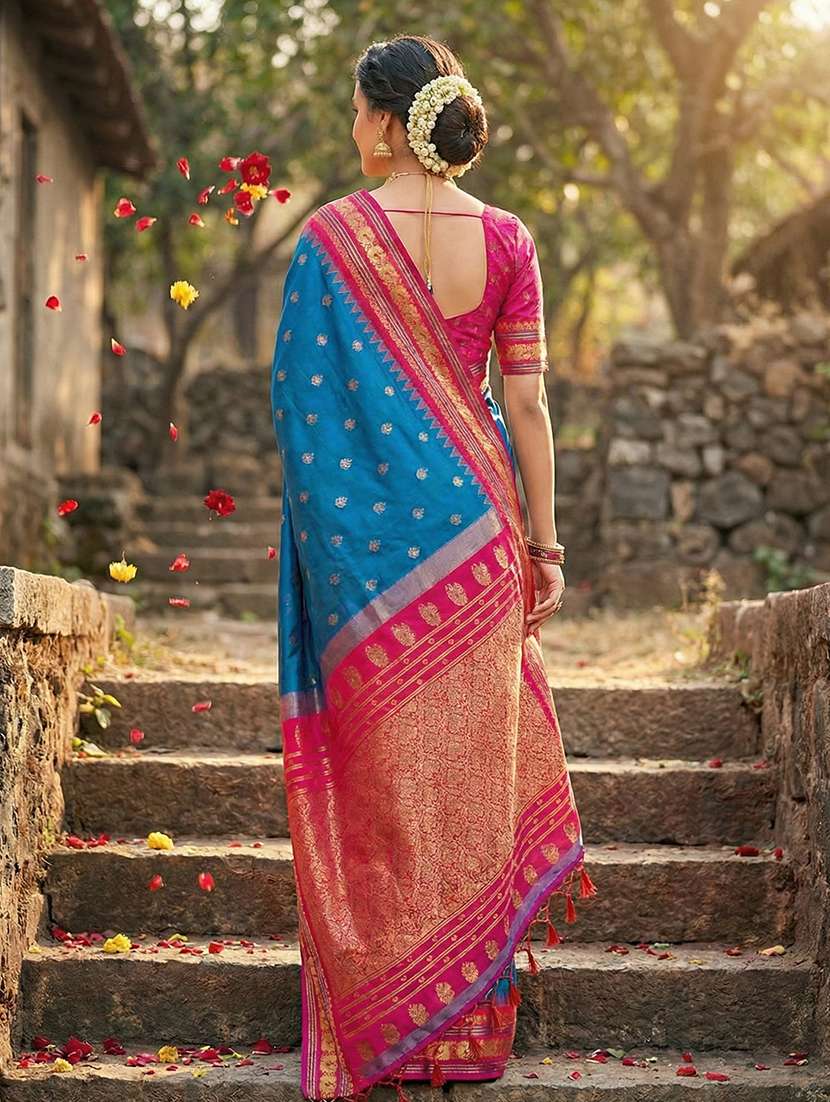 women self design banarasi saree with blouse - 22408230 -  Standard Image - 2