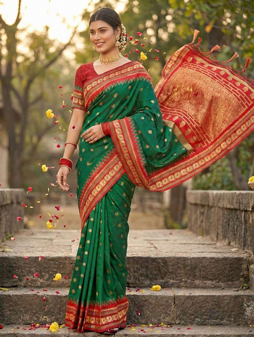 women self design banarasi saree with blouse - 22408235 -  Standard Image - 2