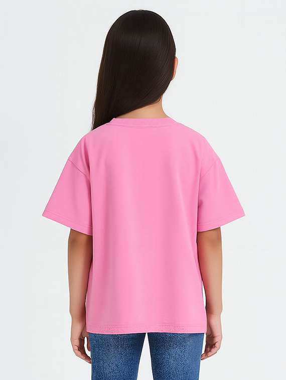 girls printed short sleeve oversized tee - 22408410 -  Standard Image - 2