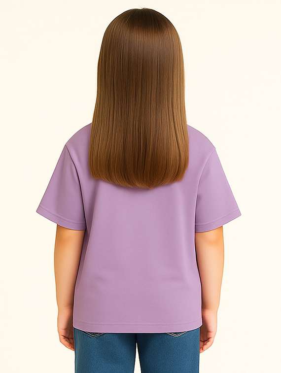 girls printed short sleeve oversized tee - 22408411 -  Standard Image - 2