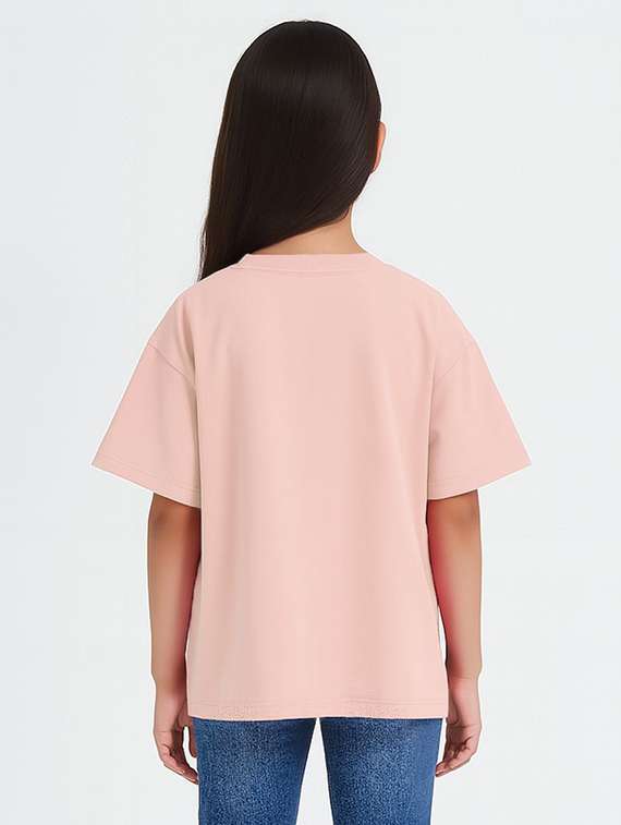 girls printed short sleeve oversized tee - 22408420 -  Standard Image - 2