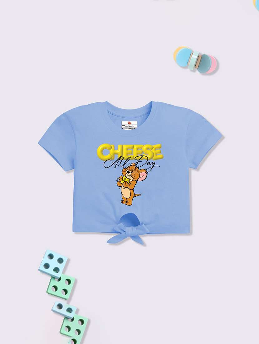girls printed short sleeve tee