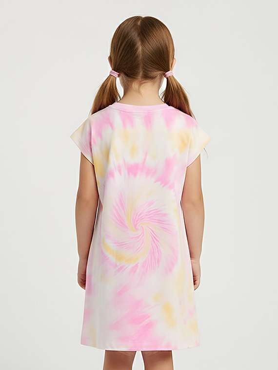girls printed short sleeve a-line dress - 22408549 -  Standard Image - 2
