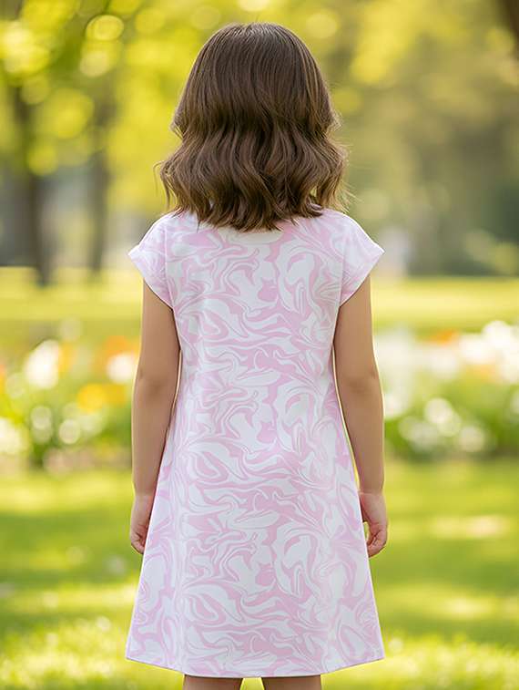 girls printed short sleeve a-line dress - 22408550 -  Standard Image - 2