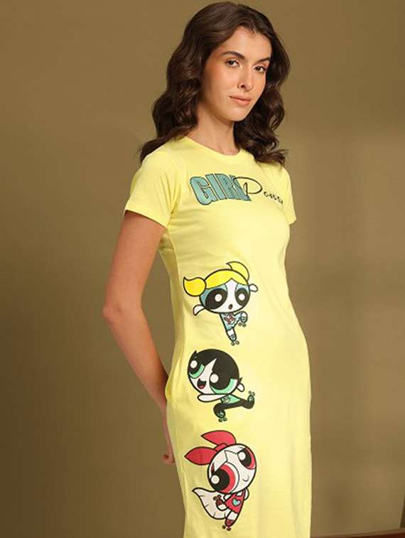 women printed short sleeve a-line dress - 22408593 -  Standard Image - 2