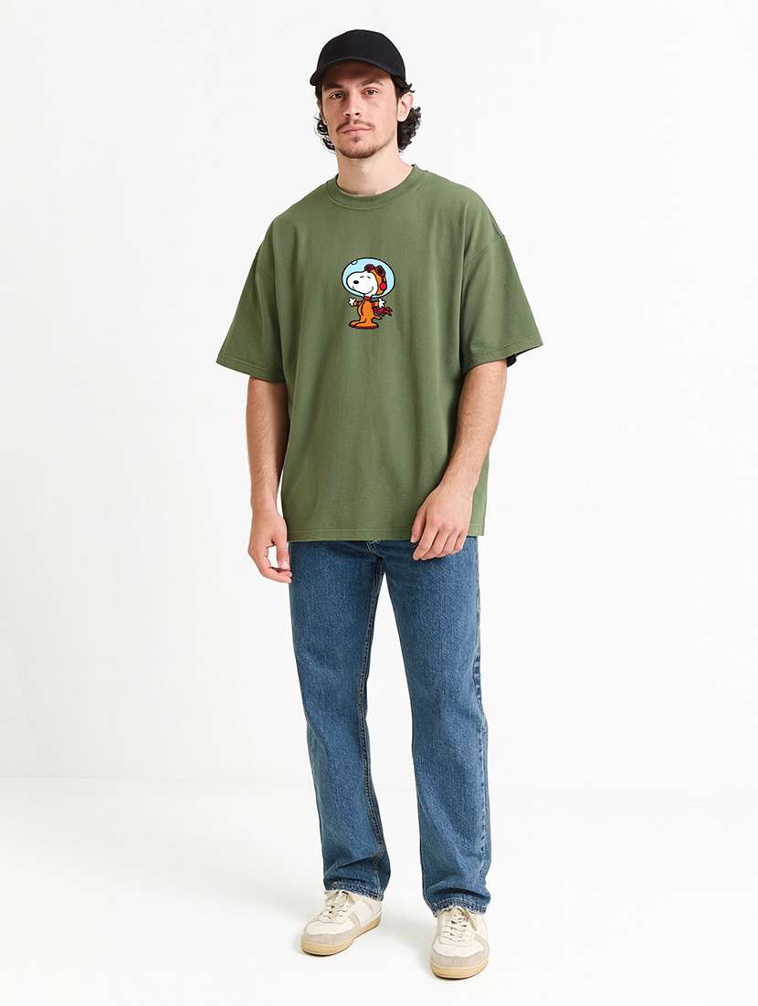 Men Printed Short Sleeve Oversized T-shirt - 22408694 -  Standard Image - 2