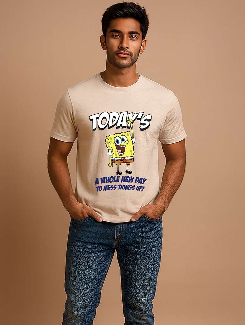 Men Printed Short Sleeve Regular Fit T-shirt - 22408709 -  Standard Image - 2