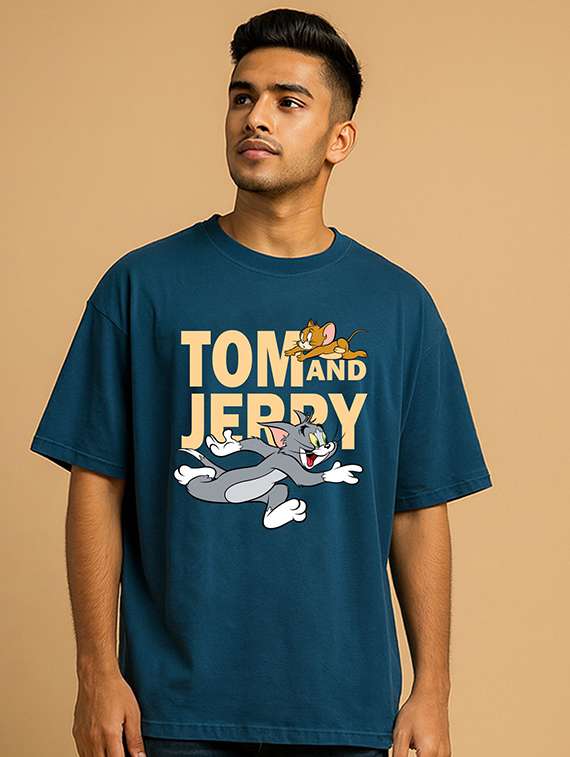 men printed short sleeve oversized t-shirt