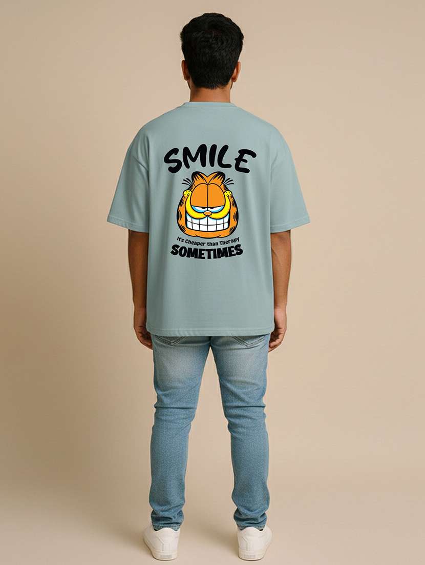 Men Printed Short Sleeve Oversized T-shirt - 22408730 -  Standard Image - 2