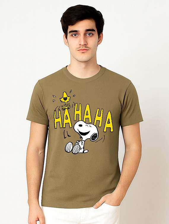 men printed short sleeve regular fit t-shirt