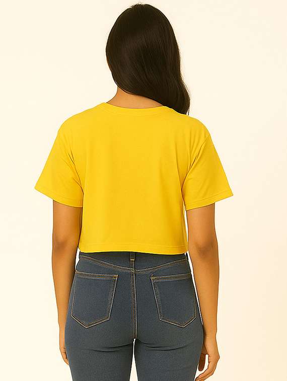 women printed short sleeve crop t-shirt - 22408831 -  Standard Image - 2