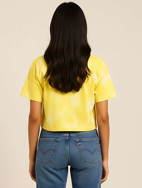 women printed short sleeve crop t-shirt - 22408836 -  Standard Image - 2