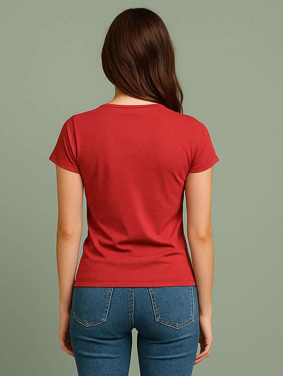 Women Printed Short Sleeve T-shirt - 22408839 -  Standard Image - 2