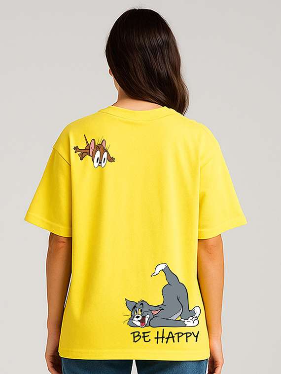 women printed short sleeve oversized t-shirt