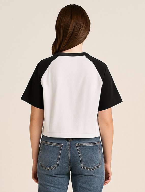 women printed short sleeve crop t-shirt - 22408851 -  Standard Image - 2