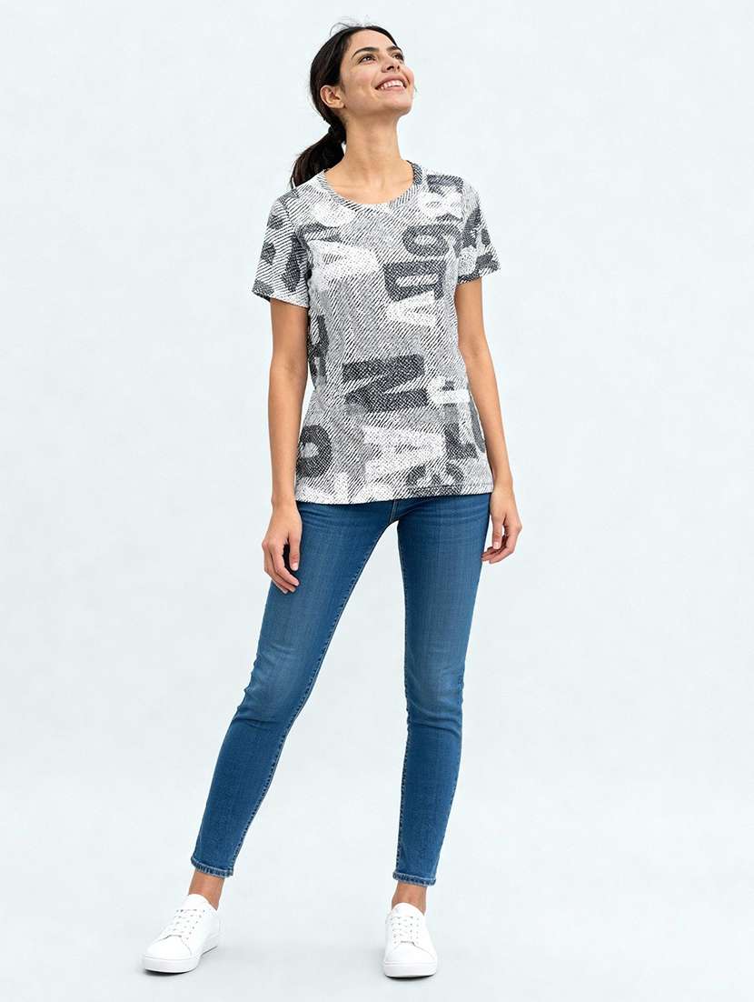 women printed short sleeve t-shirt - 22408857 -  Standard Image - 2