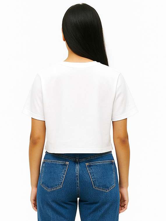 women printed short sleeve crop t-shirt - 22408881 -  Standard Image - 2