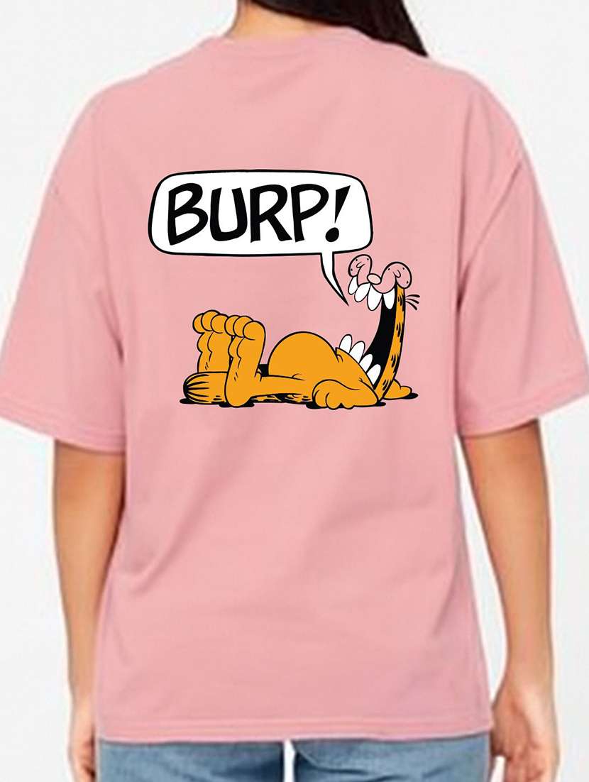 women printed short sleeve oversized t-shirt - 22408915 -  Standard Image - 2