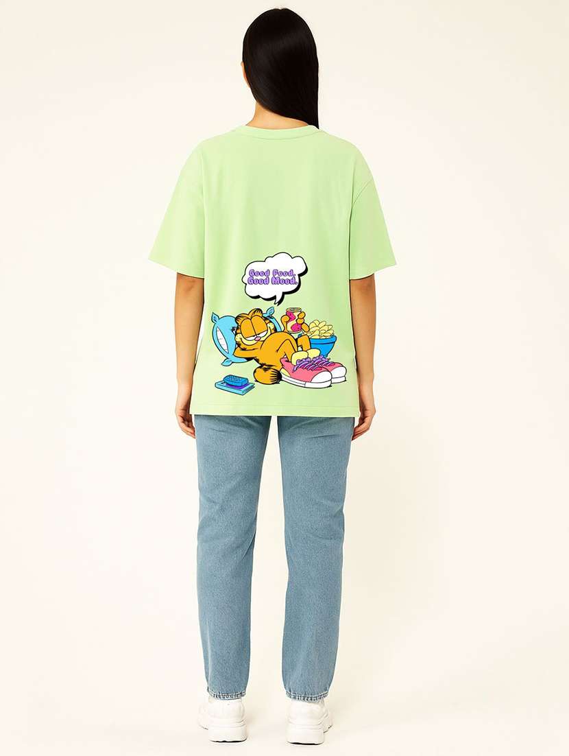 women printed short sleeve oversized t-shirt - 22408917 -  Standard Image - 2