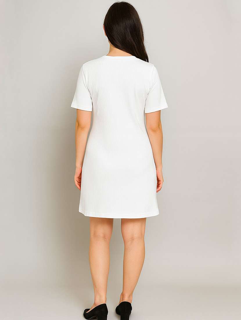 women printed short sleeve t-shirt dress - 22408939 -  Standard Image - 2