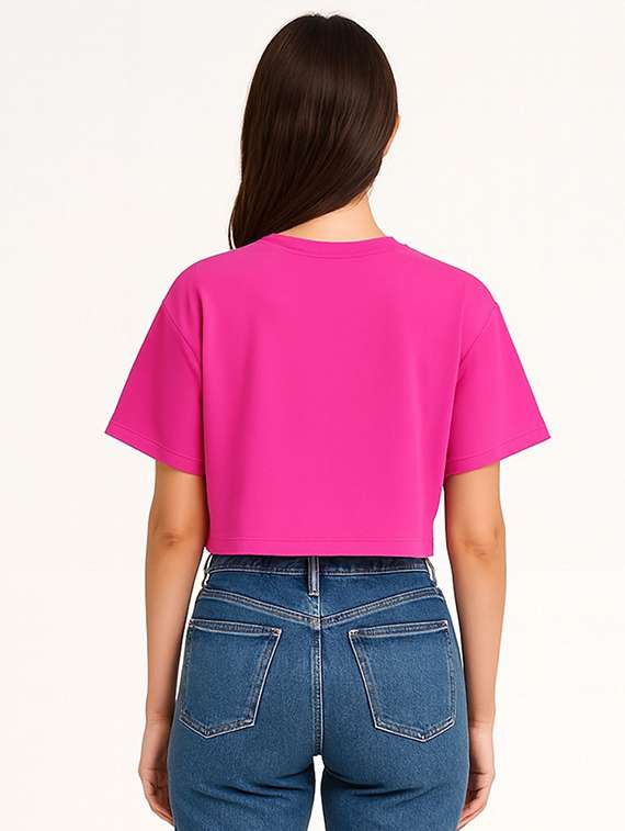 women printed short sleeve crop t-shirt - 22408967 -  Standard Image - 2