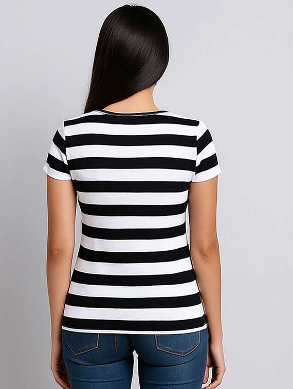 women striped short sleeve t-shirt - 22408969 -  Standard Image - 2