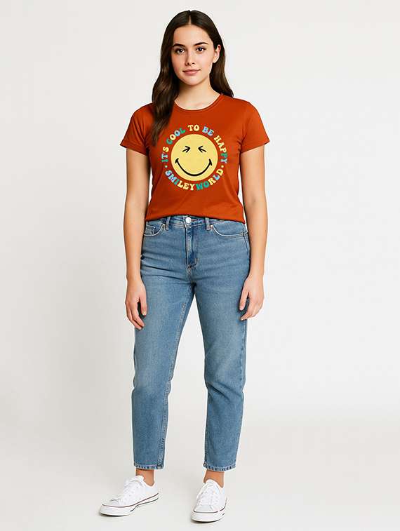 Women Printed Short Sleeve T-shirt - 22408994 -  Standard Image - 2