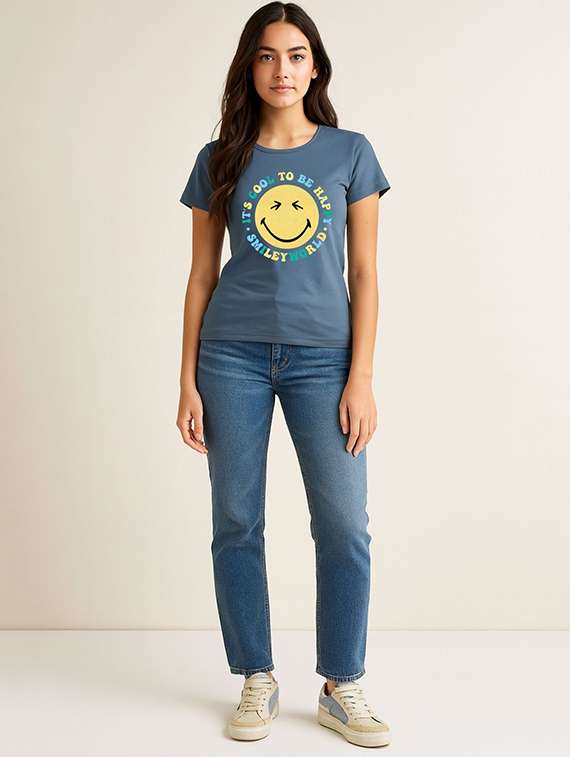 Women Printed Short Sleeve T-shirt - 22408996 -  Standard Image - 2