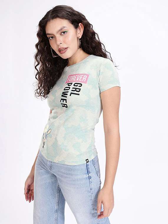 women printed short sleeve t-shirt - 22409052 -  Standard Image - 2