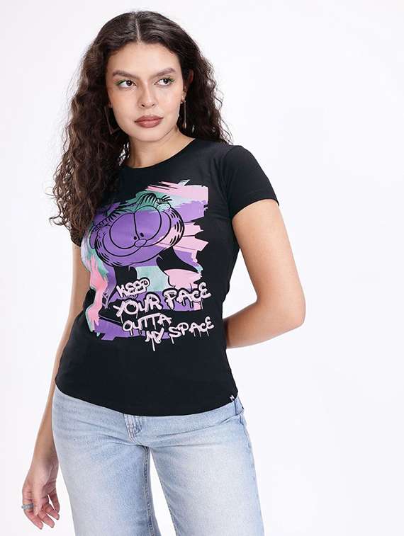 women printed short sleeve t-shirt - 22409120 -  Standard Image - 2