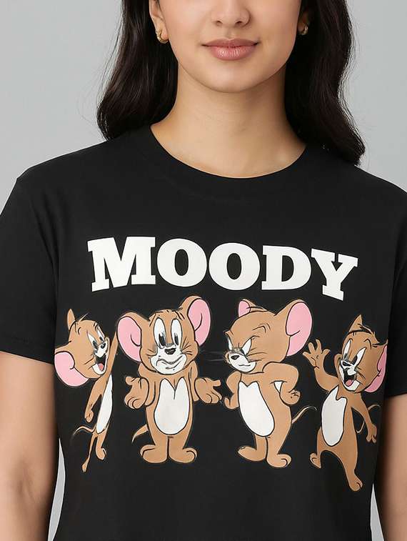 women printed short sleeve crop t-shirt - 22409139 -  Standard Image - 2