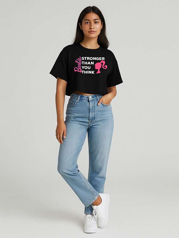 Women Printed Short Sleeve Crop T-shirt - 22409178 -  Standard Image - 2