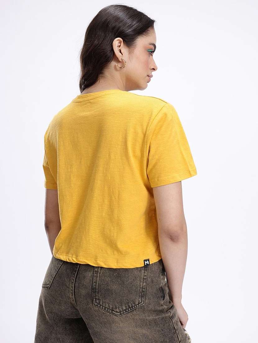 women printed short sleeve crop t-shirt - 22409190 -  Standard Image - 2