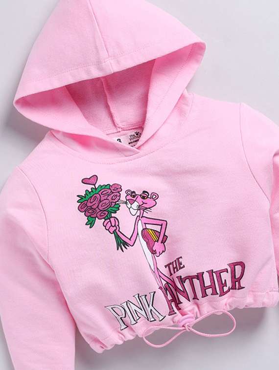 girls printed long sleeve hooded sweatshirt - 22409321 -  Standard Image - 2
