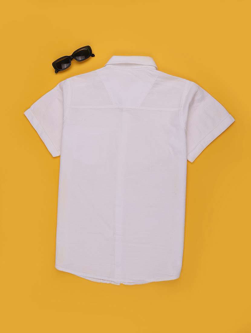 boys self design short sleeves collared shirt - 22410656 -  Standard Image - 2