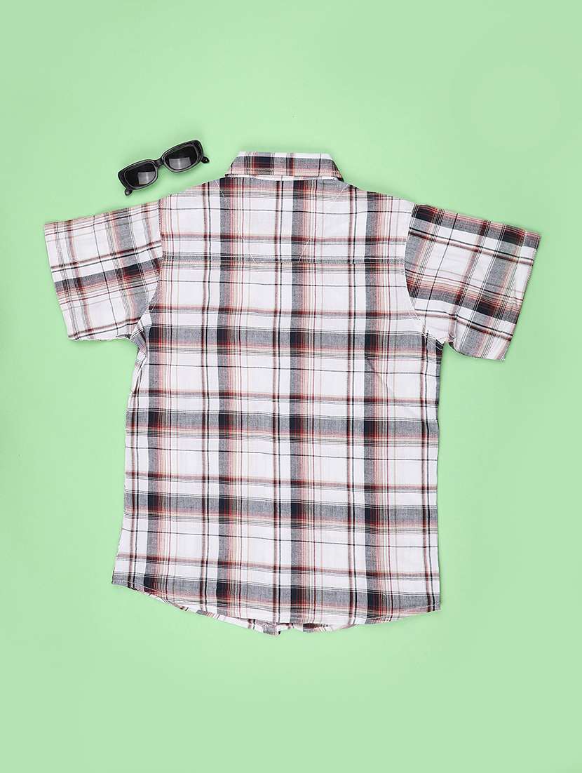 boys checkered short sleeves collared shirt - 22410662 -  Standard Image - 2