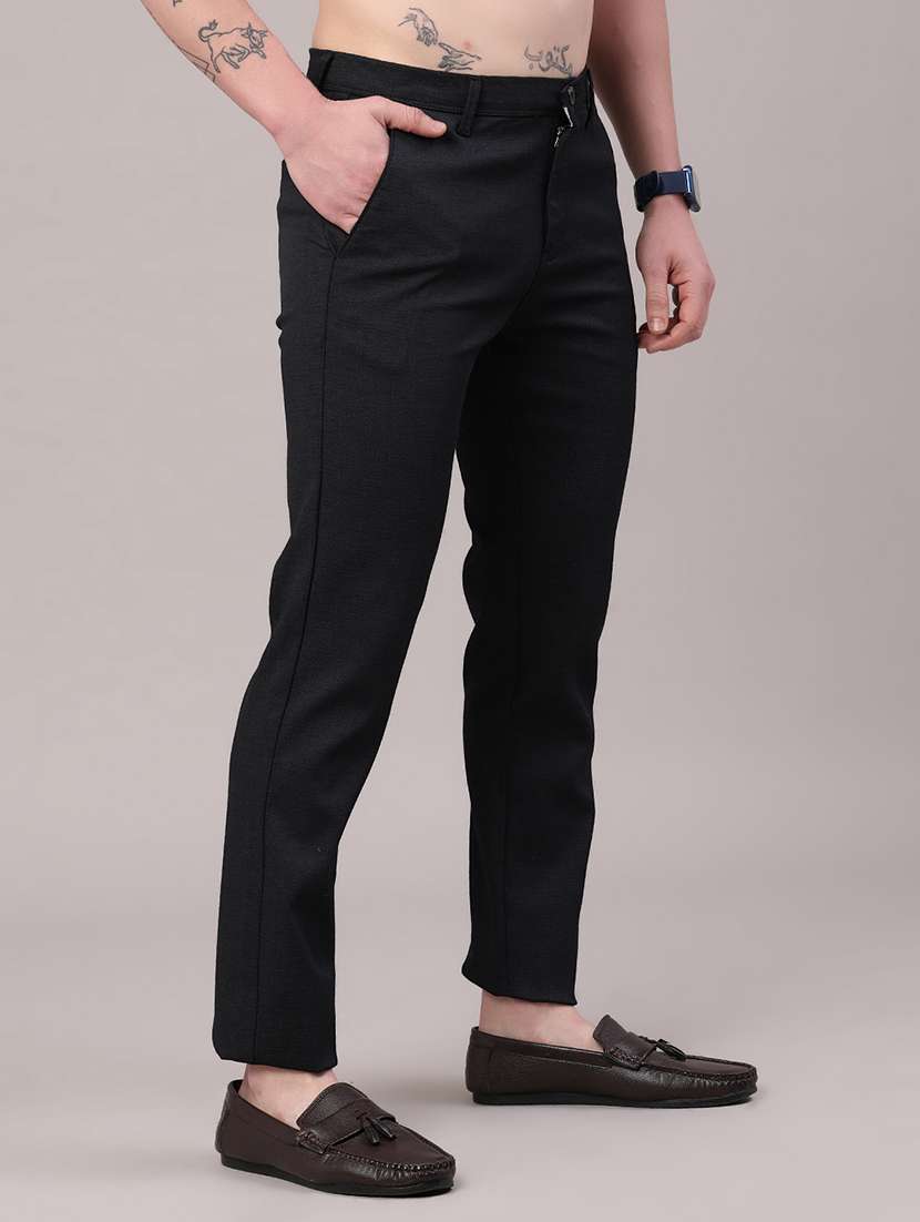 men solid mid rise chinos casual trouser - 22410679 -  Standard Image - 2