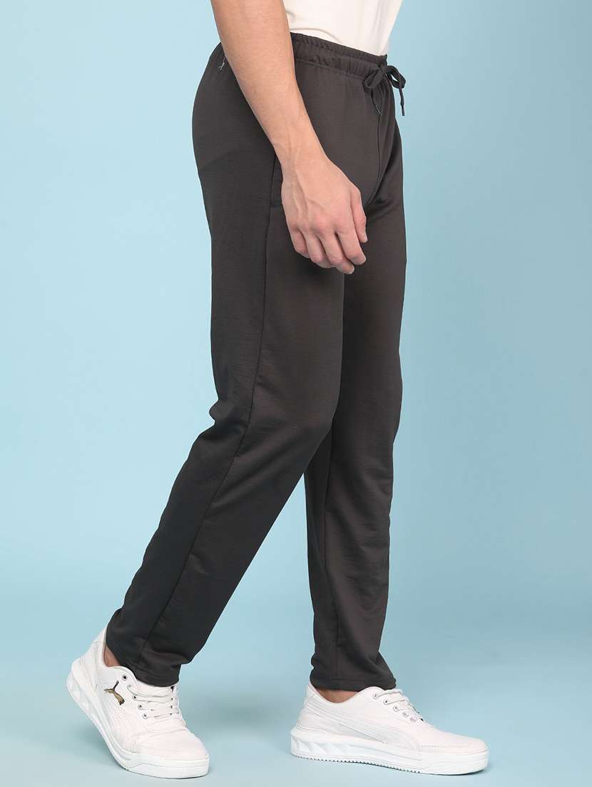 men solid mid rise full length track pant - 22410742 -  Standard Image - 2