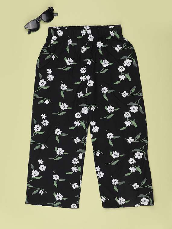 girls printed mid rise casual trouser - 22410770 -  Standard Image - 2