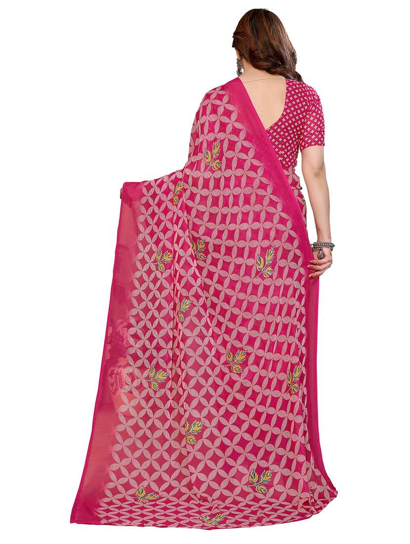 women pack of 2 printed combo saree with blouse - 22410981 -  Standard Image - 2