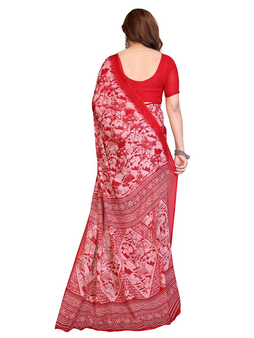 Women Pack Of 2 Printed Combo Saree With Blouse - 22411188 -  Standard Image - 2