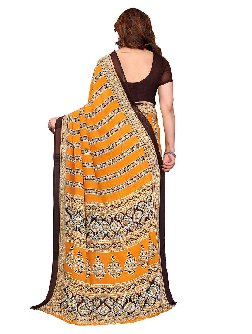 Women Pack Of 2 Printed Combo Saree With Blouse - 22411219 -  Standard Image - 2