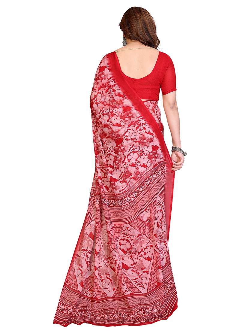 Women Pack Of 2 Printed Combo Saree With Blouse - 22411425 -  Standard Image - 2