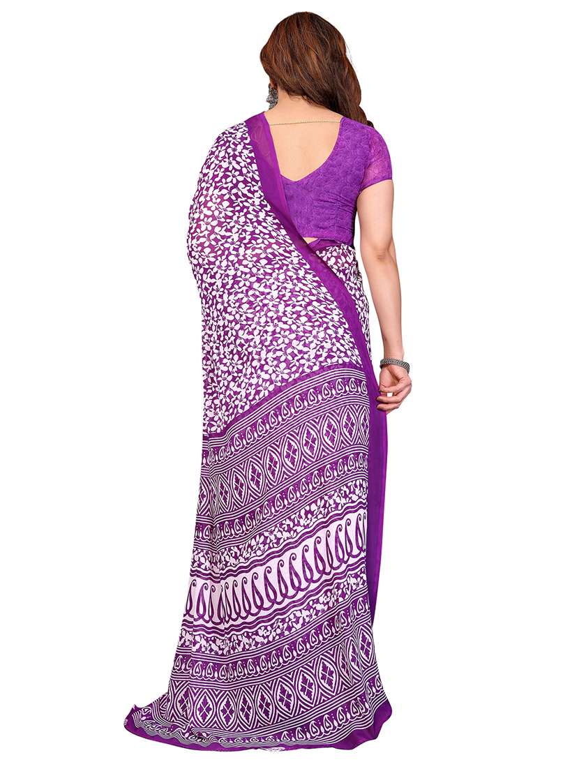 Women Pack Of 2 Printed Combo Saree With Blouse - 22411449 -  Standard Image - 2