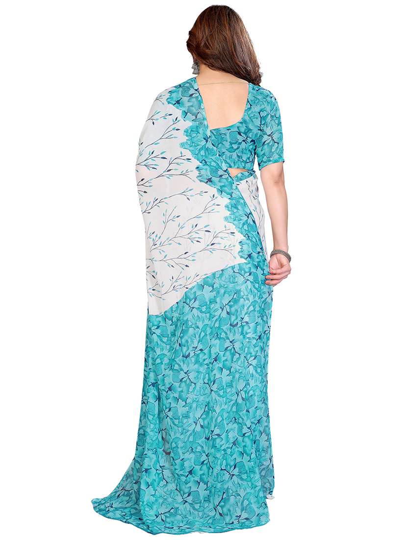 Women Pack Of 2 Printed Combo Saree With Blouse - 22411502 -  Standard Image - 2