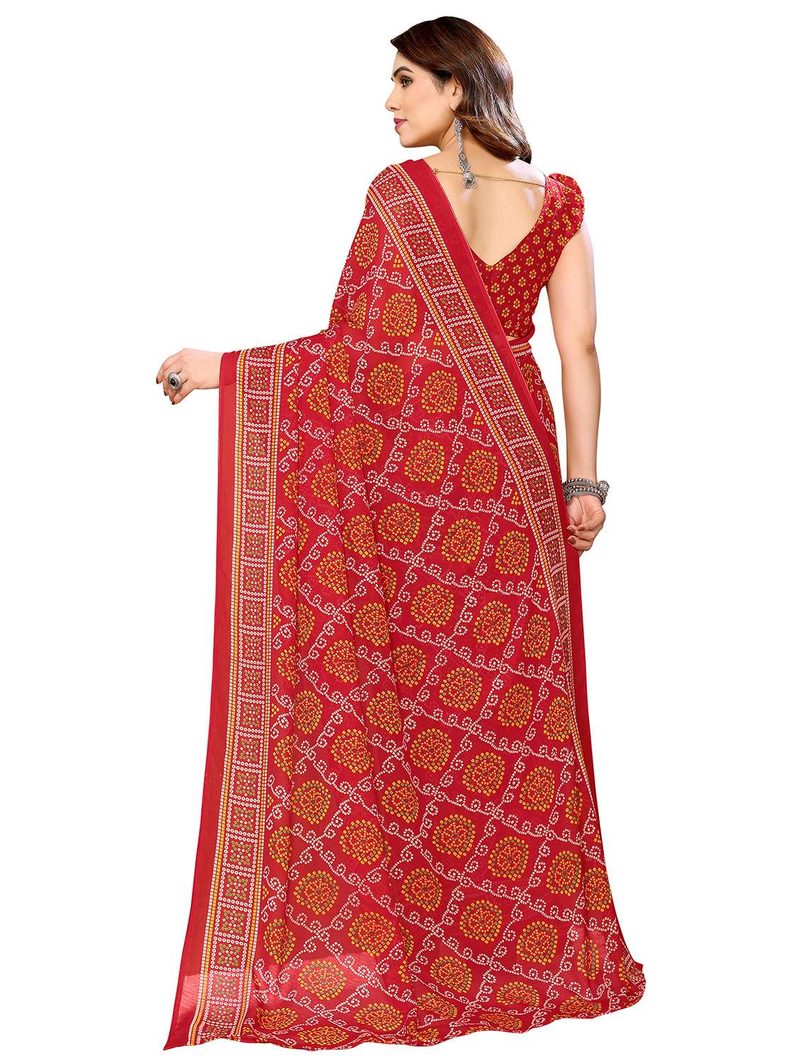 women pack of 2 printed combo saree with blouse - 22411599 -  Standard Image - 2